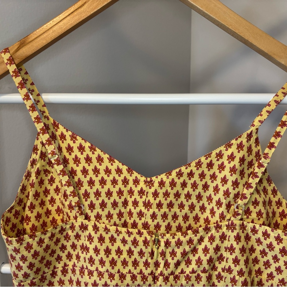 American Eagle Outfitters Yellow & Purple Cotton Maxi Dress - Picture 11 of 12